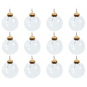 Tオーナメントボール 30 cmロープ付き アクリル クリスマスボール プラスチック DIY クラフト クリスマスツリー 結婚式 パーティーの装飾 金色用 6 cm 8 cm クリア 12個