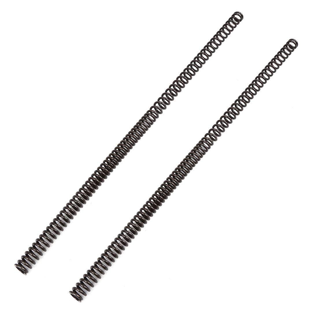 T オートバイモーターバイクフロントフォークスプリング モーターバイクスプリング 48cm JD100用 ブラ..