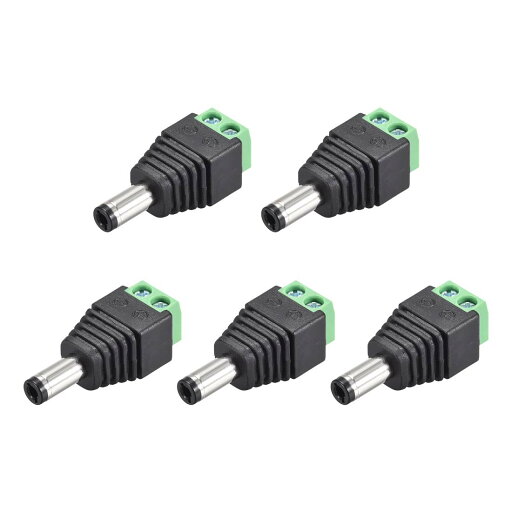 TDC電源プラグ 5.5x2.5mm アダプター コネクタ LEDストリップ CCTVカメラ ケーブルワイヤーエンド用 5個 TDC電源プラグ 5.5x2.5mm アダプター コネクタ LEDストリップ CCTVカメラ ケーブルワイヤーエンド用 5個