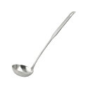 T スープレードルスプーン ステンレス鋼 25 cm ワンピースデザイン つや消し仕上げ レストランキッチン調理食器 スープ用 シルバートーン