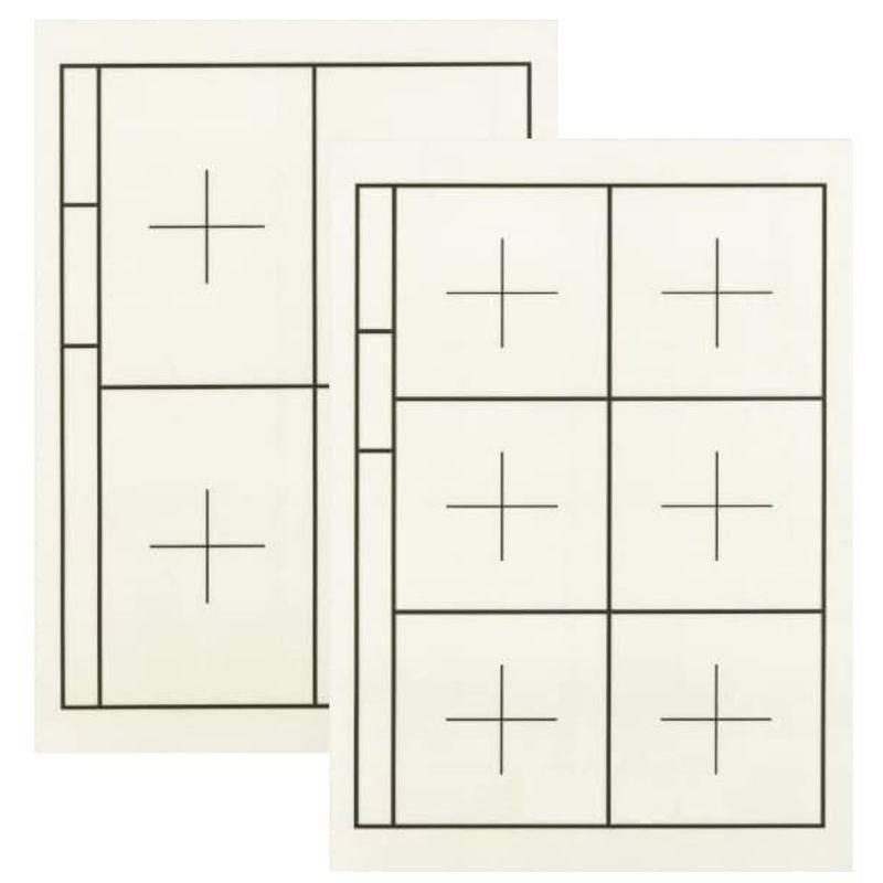弘梅堂 5枚セット 書道下敷き 半紙 クリーム色 両面罫線入 樹脂ラシャ1.5mm 名前欄あり