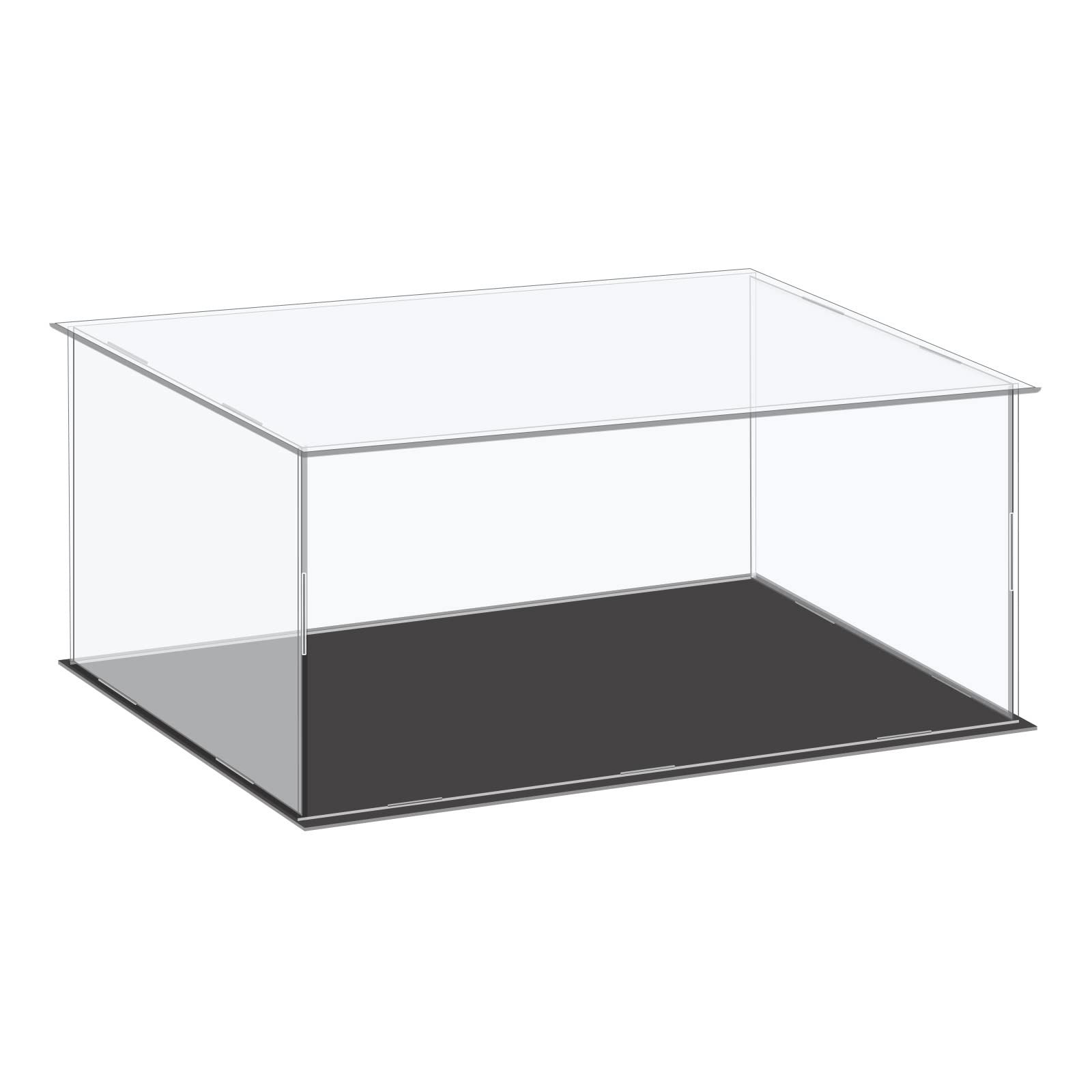 T アクリルディスプレイケース プラスチックボックス キューブ 収納ボックス クリア スモール アセンブル 防塵ショーケース 36x21x15.5cm コレクターアイテム用
