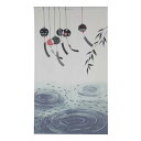のれん メダカと風鈴 サイズ:85×150cm 17-720(3)