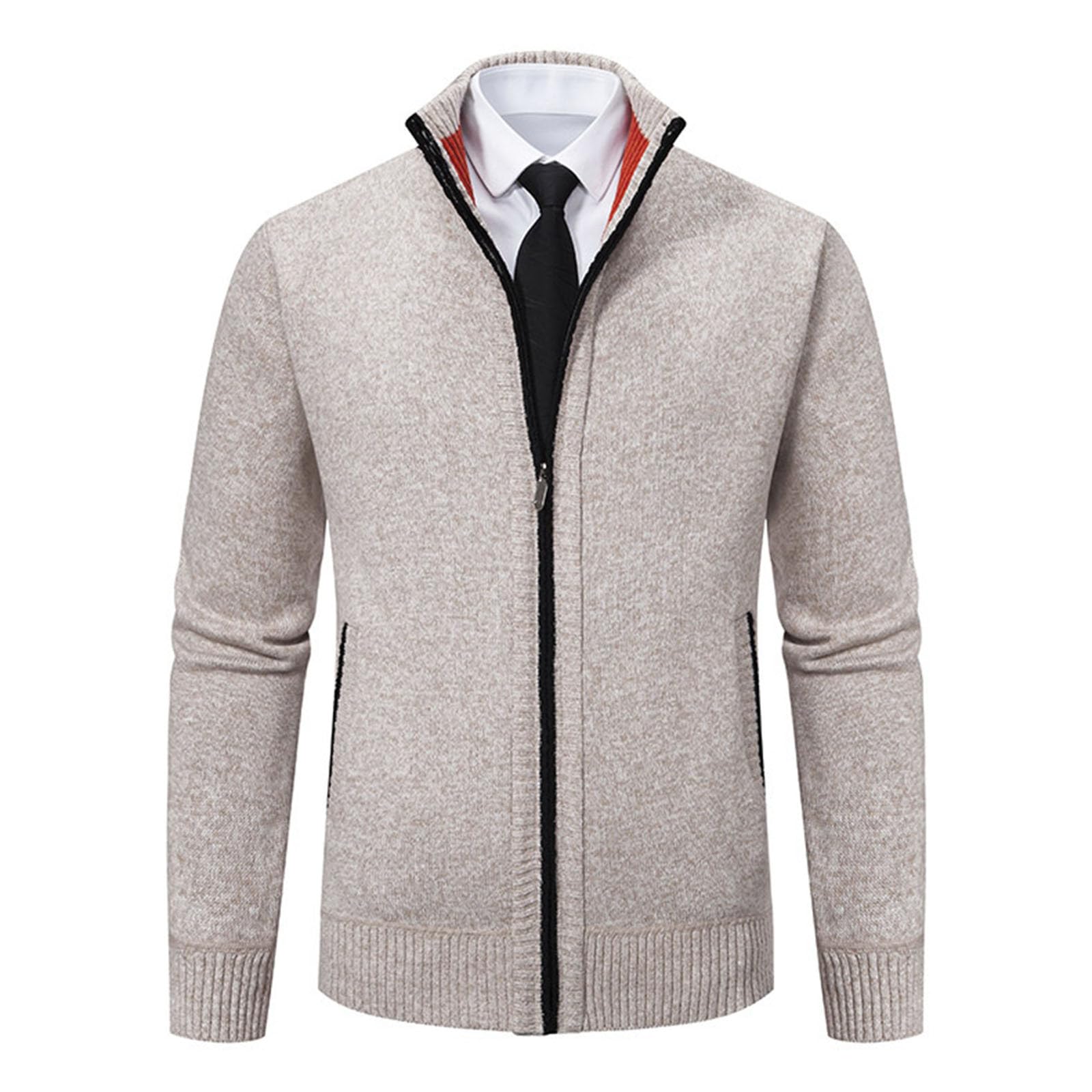 [T] 秋服メンズ ジャケット カーディガン BIG カーデ アウター セーター ニット 羽織 ビッグシルエット ゆったり 大きいサイズ カジュアル 韓国 長袖 コート 冬服 上着 通勤 学園風 就职 ビジネス 裏起毛 ゴルフウェア 防寒着