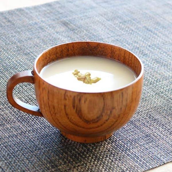 スープカップ 木製 220ml 小 漆 天然木 持ち手付き 食器 （ スープマグ 木目調 スープボウル お椀 椀 ..