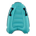 ポータブルインフレータブルサーフボディ スイミング フローティングマット ハンドル付き 軽量 ミニサーフ 子供 水スライドサーフィン ブルー