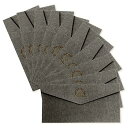 封筒 おしゃれ 10枚セット 22×11cm 厚紙封筒 (グレー)