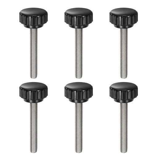 6個 ナイロン製クランプノブM6 x 40mm メトリック304ステンレススチールメススレッドサムスクリューオンタイプ22mmプラスチック製ラウンドヘッドスレッドハンドボルトスタッドノブ黒 6個 ナイロン製クランプノブM6 x 40mm メトリック304ステンレススチールメススレッドサムスクリューオンタイプ22mmプラスチック製ラウンドヘッドスレッドハンドボルトスタッドノブ黒