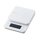 エレコム キッチンスケール 最大3kg 最小0.5g表示 自動電源オフ ホワイト HCS-KSA02WH