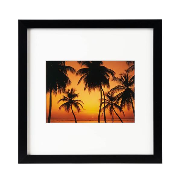 ケンコー 額縁 PCフレームスクエアII 2L ブラック 樹脂製フレーム ガラス表面材 自立スタンド付き PS-PC2-2L-BK