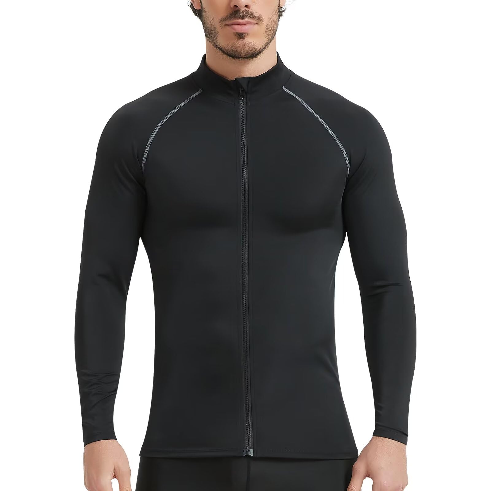 ラッシュガード メンズ ラッシュガード メンズ 日焼け止め パーカー ジップアップ 体型カバー UVカット 大きいサイズ 水陸両用 接触冷感 吸汗速乾 2261