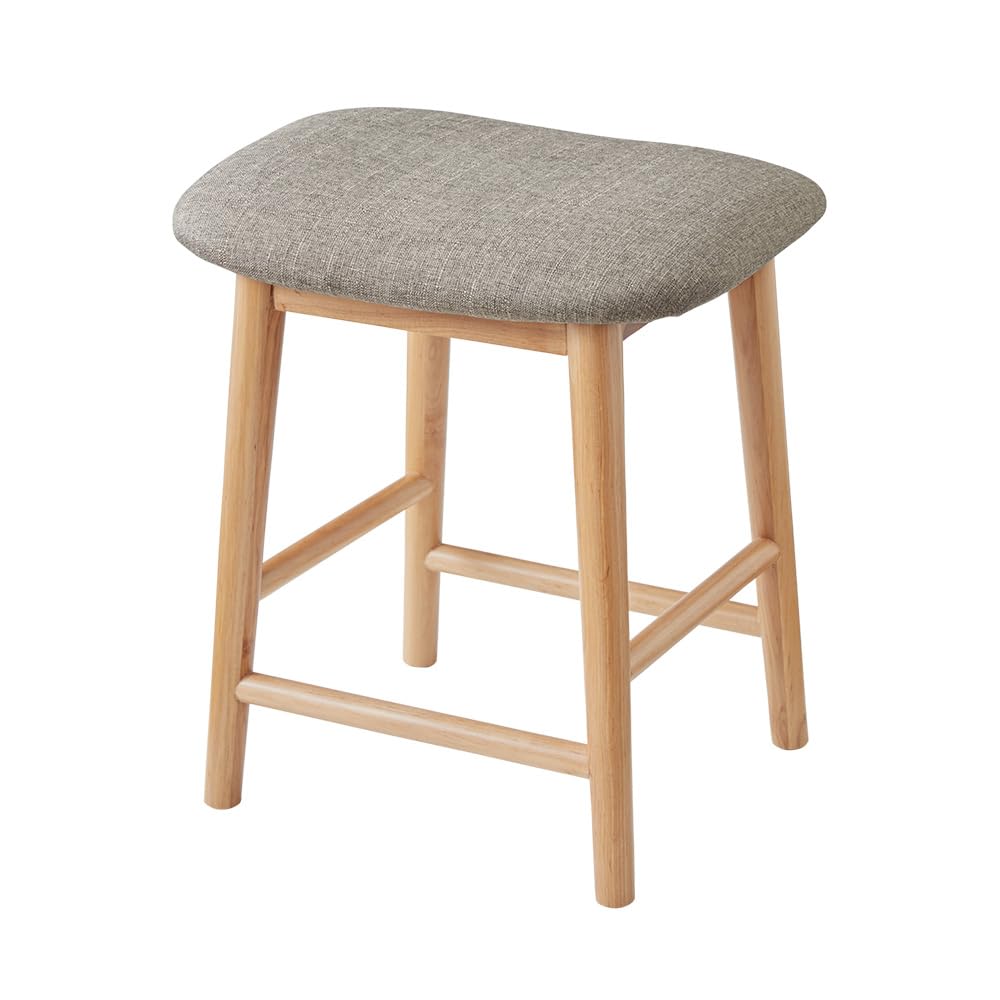 リコメン堂 アルダー材を使ったファブリックスツール ランド ロータイプ (ピンク)