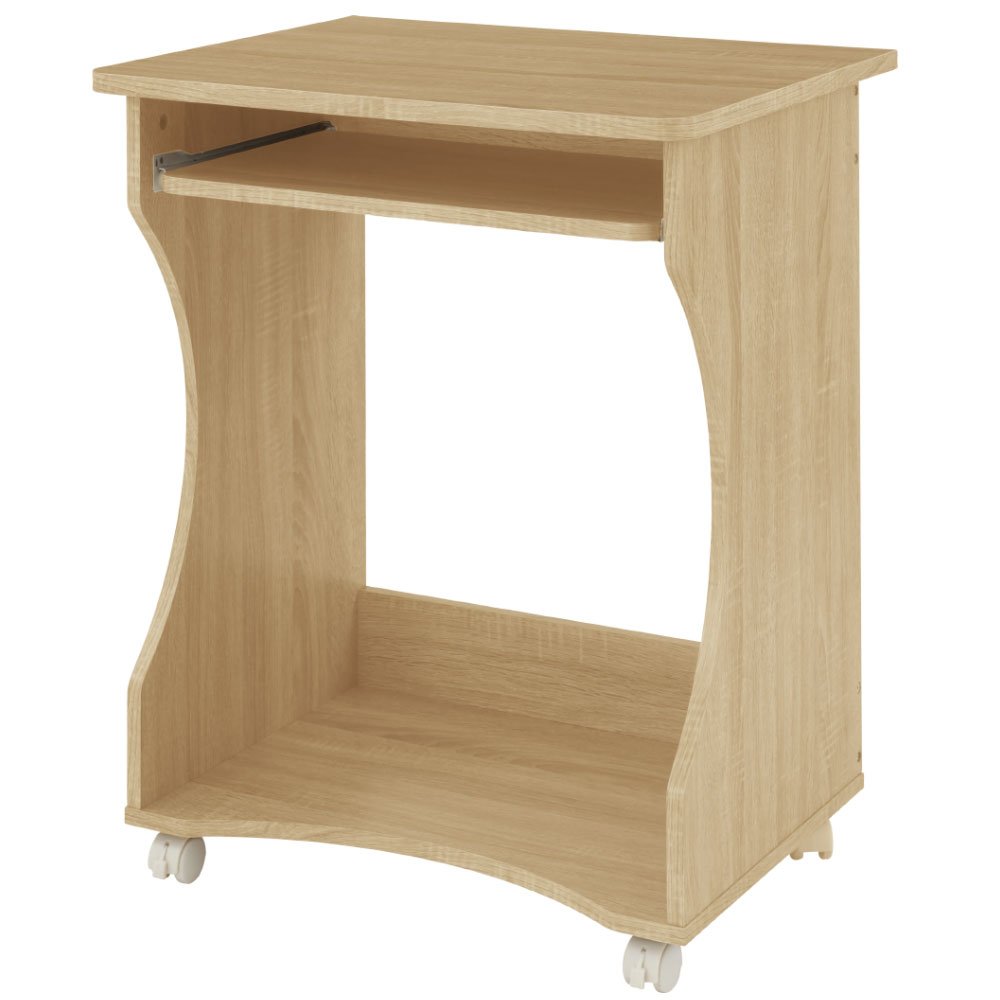 デスク パソコンラック プリンター台 キャスターウォールナット