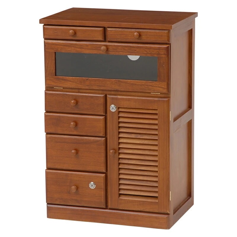 MFX-8200BR多引き出しのFAX台隠しキャスターがついているので移動もラク鍵付き