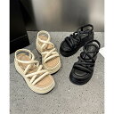 夏 ストラップサンダル 厚底 韓国風 夏靴