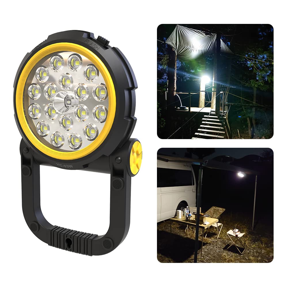 グッド・グッズ 実用新案登録 20W LED 充電式 作業灯 照明 ライト スマホ充電 無階調整ハンドル 駐車場..