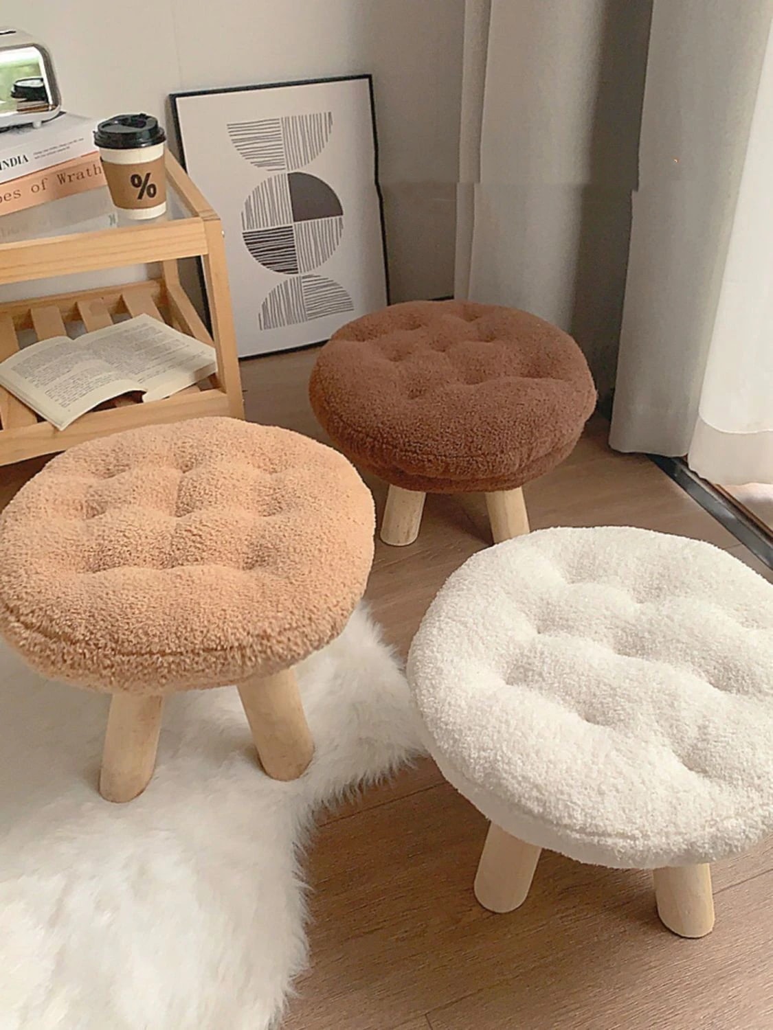 ネットレッド 家庭用 シンプル ローテーブル 椅子 アイデア ビスケット 型 おしゃれ 新しい スツール