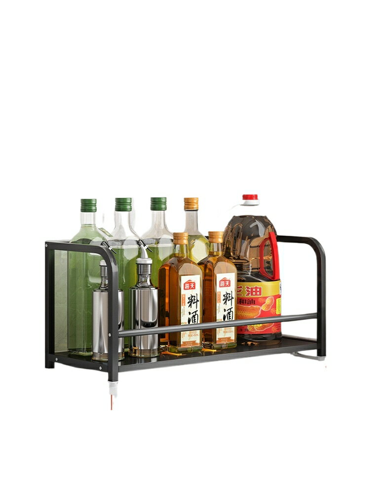 キッチン調味料収納ラックカウンタートップステンレス鋼ナイフホルダー調味料ラック調味料油塩ソース酢..