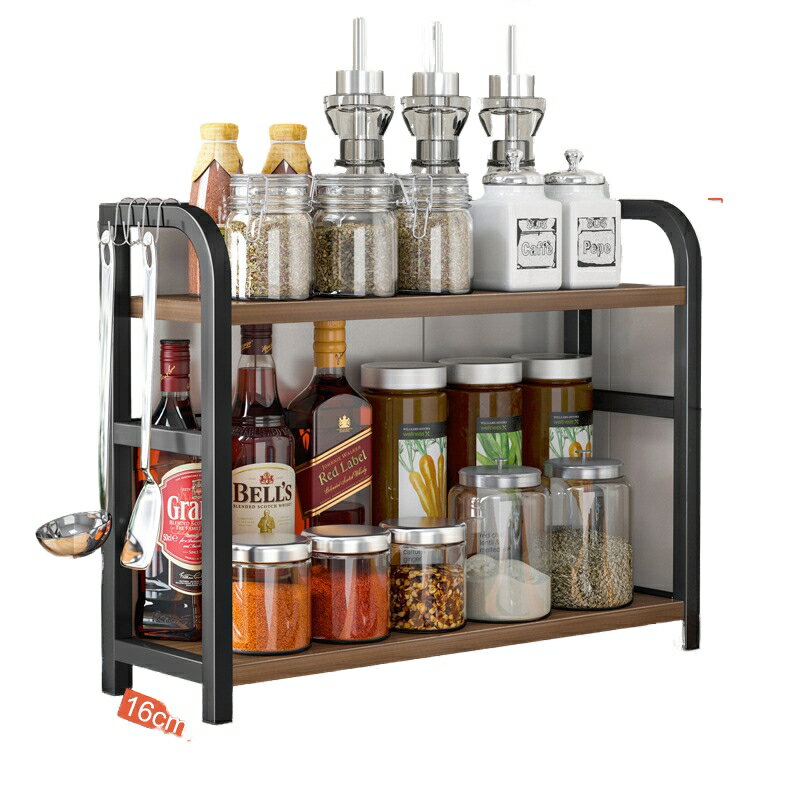 キッチンラック調味料ラックカウンタートップ醤油ボトル調味料油塩ソース酢調味料収納棚用品家庭用