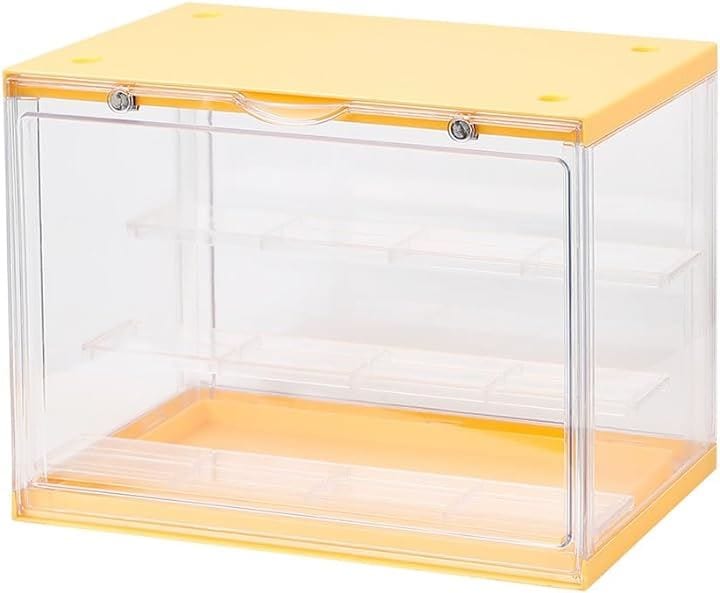 アクリルボックス 収納ボックス コレクションケース アクリルケース 黄色( イエロー)