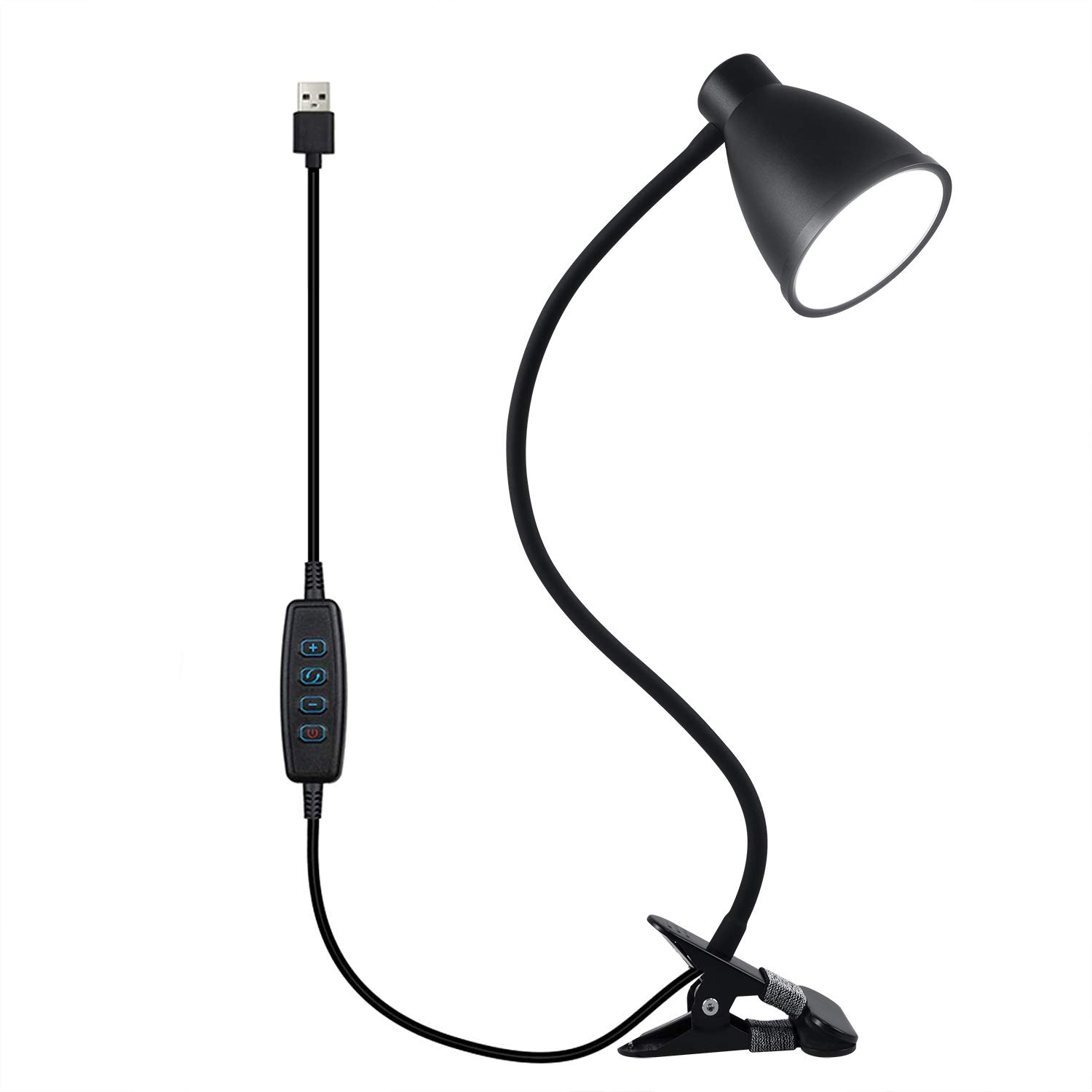 クリップライト led デスクライト 日本語取扱説明書 3段調色(暖色/昼光色/白色) 10段調光 USB式 10W 1500ルーメン 38個のLED電球 360°回転 長寿命50000時間 省エネ 明るい 目に優しい 卓上ライト 読書灯 デスクスタンド テーブルライト ナイトライト