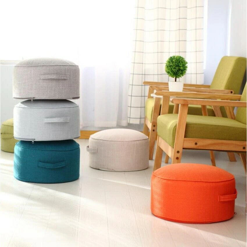 高反発クッションフロアクッション座布団スツール円形クッションおしゃれシンプル丸座布団