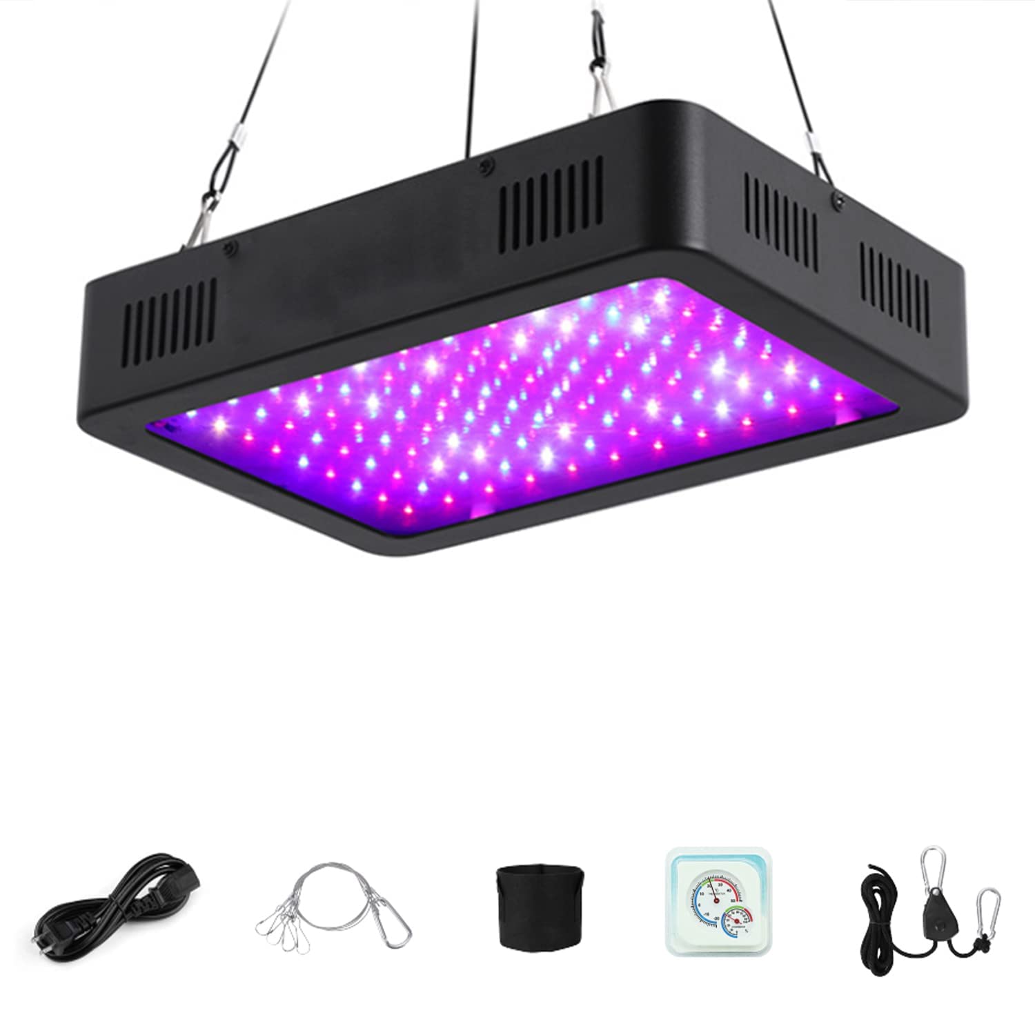 植物成長ライト 600W LED植物育成ライト フルスペクトル 植物ライト 2つのスイッチ 三種類照明モード 植物育成用 水耕栽培ライト 室内用ライト 省エネ 家庭菜園 野菜工場 屋内植物