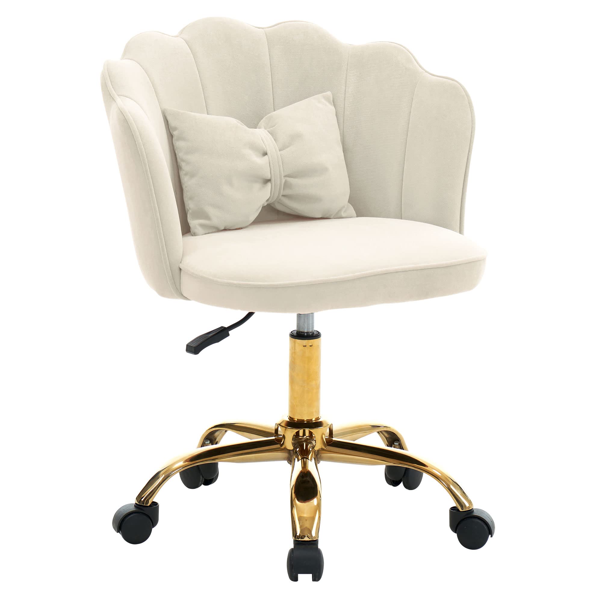 デスクチェア ドレッサー 化粧台椅子 オフィスチェア おしゃれ かわいい 回転 昇降 肘あり 背もたれあり リビング レトロ モダン 人気 北欧 シンプル (ベージュ)