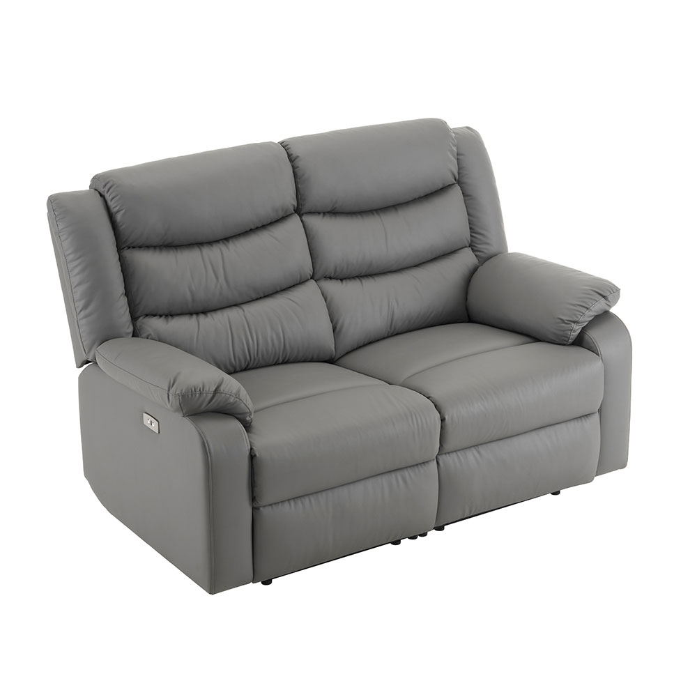 リクライニングチェア リクライニングソファ 2人掛け 電動 リクライニング 左右独立調節 オットマン一体型 パーソナルチェアー 電動ソファ 耐圧分散 リクライニングチェア 一人暮らし 二人掛け【グレー