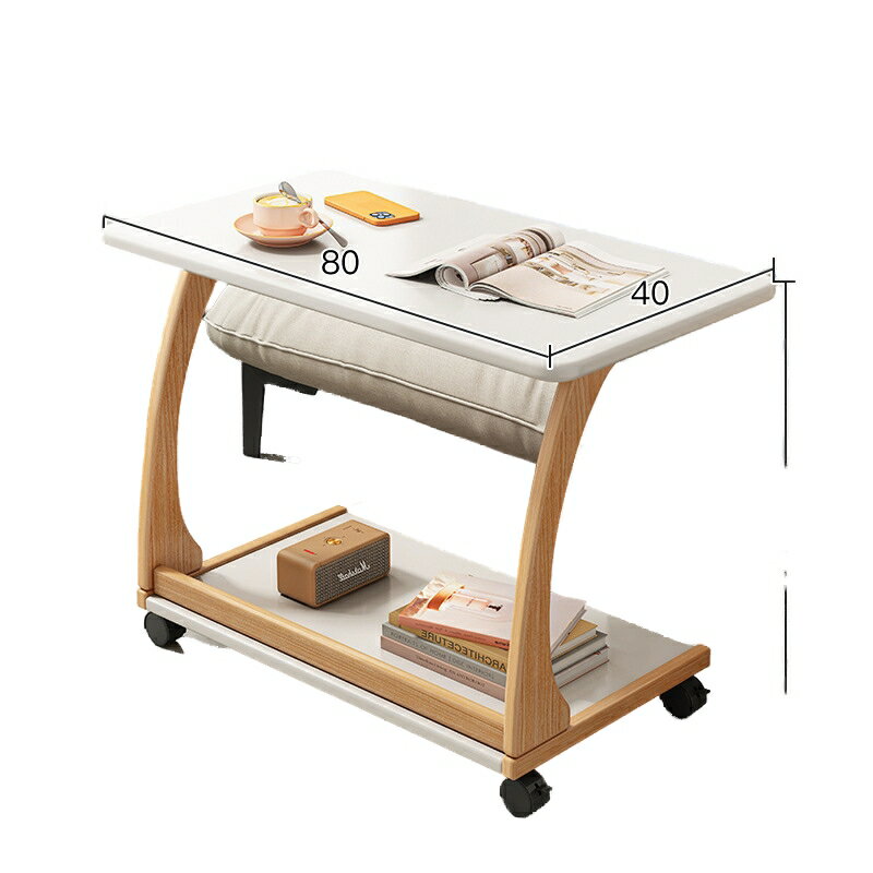 ソファサイドテーブル卸売可動小さなテーブルホイール付きミニコーヒーテーブルリビングルーム小さなアパート C 字型スクエアコーナーテーブルコーヒーテーブル