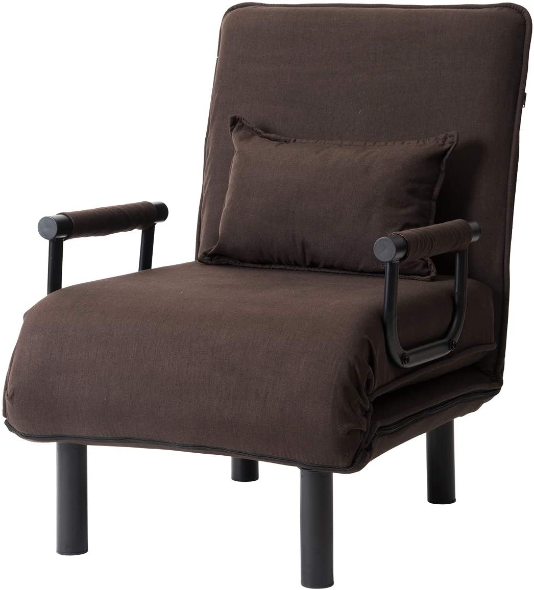 ソファベッド 折りたたみ 3WAY ファブリック生地 カウチソファー 肘付き 一人掛け 二人掛け カウチ リ..