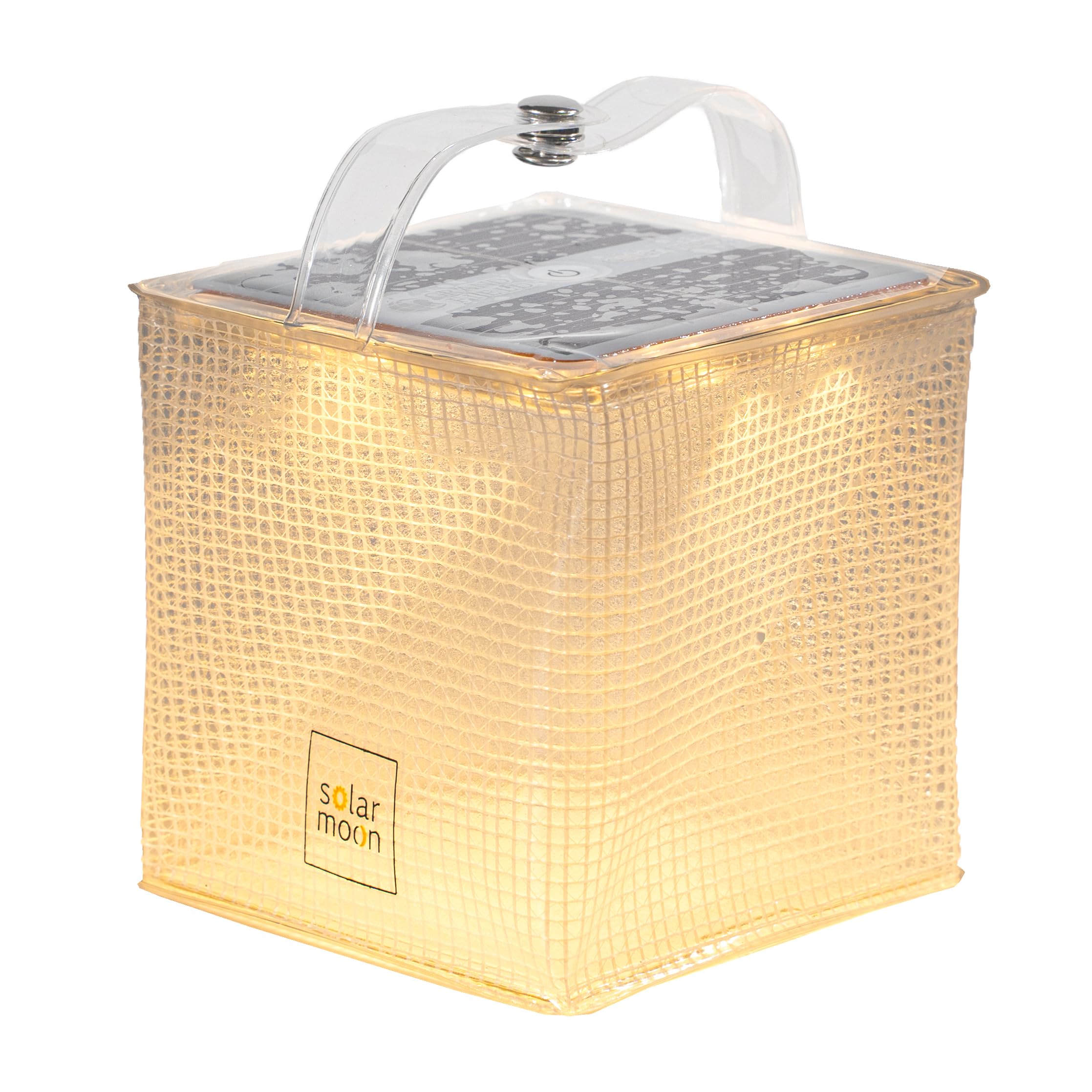 ソーラームーン ソーラーランタン LEDランタン 防水 軽量 80g 折り畳み ホワイト LED10灯 点灯時間20時間