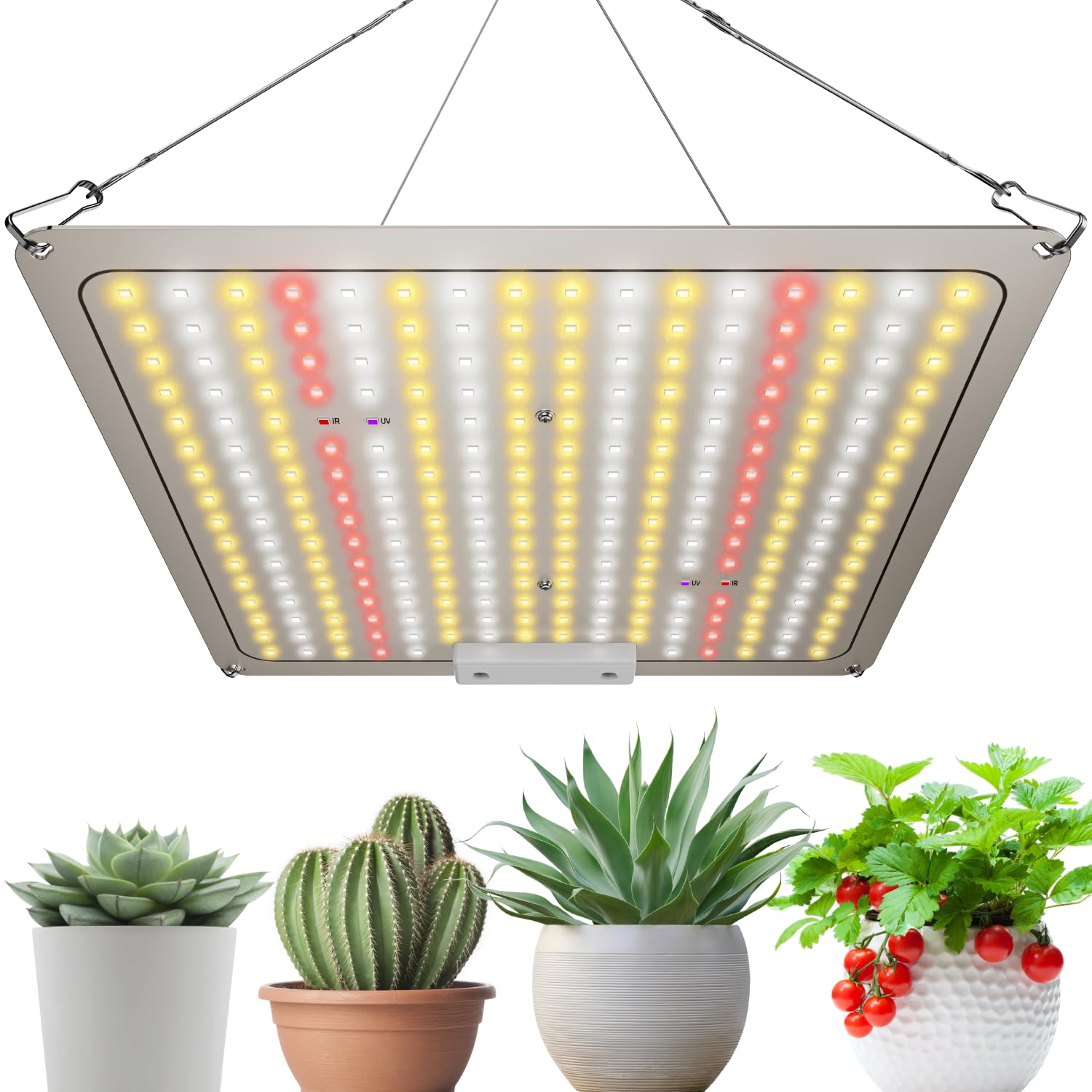 植物育成ライト LED パネル温白色 256LED フルスペクトル 長寿命 量子ランプ 室内栽培ランプ 多肉植物..
