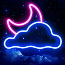 ネオンサイン - 雲と月 LEDネオンライト、壁の装飾用ネオンライトサイン USB電源LEDネオンサイン 寝室 子供部屋 ウェディングパーティー装飾用 明るさ ...