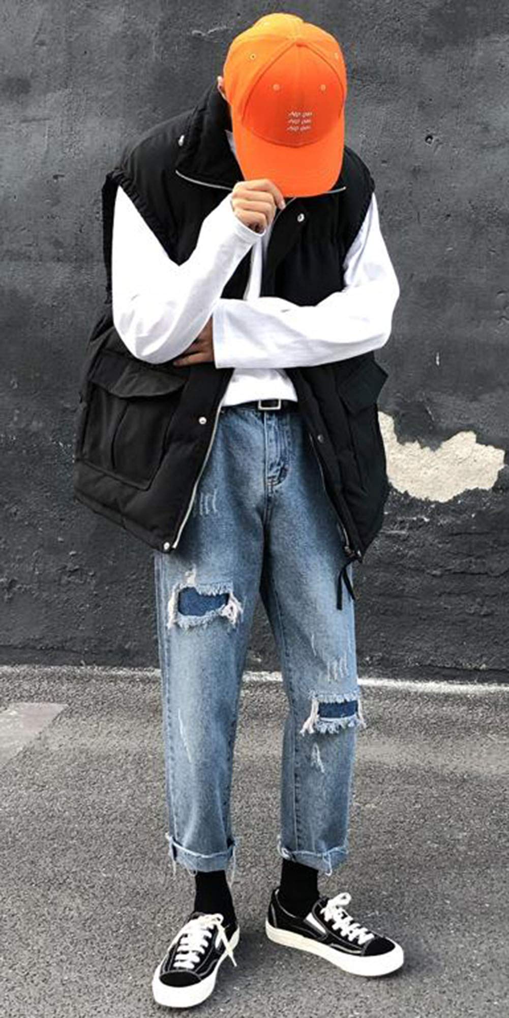 デニムパンツ メンズ 男性用 薄手 リヨセル 綿素材 ウォッシュ加工 ストレート ゆったり 5ポケット 微弾力 春夏 ブルー カジュアル 長ズボン