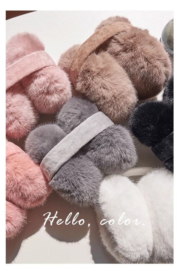 イヤーマフ 耳あて 折りたたみ式 コンパクト 耳 ふわふわ レディース ジュニア ファー 耳カバー イヤーマフラー 防寒 通勤 通学 帽子をかぶっていても使えます!! 保温力抜群とても暖かいです！！