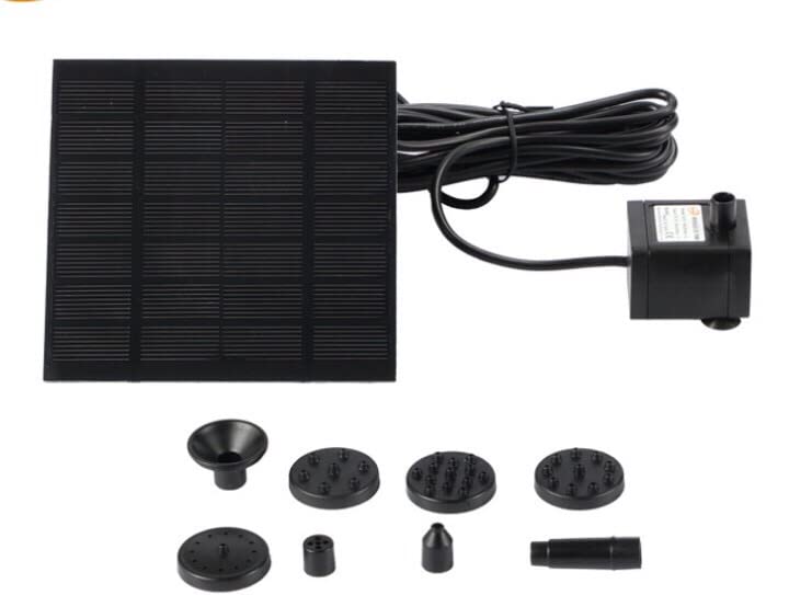 ソーラー噴水 3種類のアタッチメント付 ソーラーパネル お庭 ビオトープ