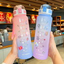 ウォーターカップレディースシンプルフロストグラデーションプラスチックカップメンズスポーツフィットネス