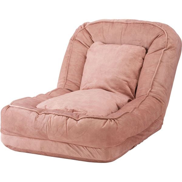 ソファベッド ライトピンク 約W85xD105-165xH27-77xSH14cm