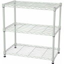 【I】エイ・アイ・エス AIS メタルラック 本体 ホワイト 60x35x61.8cm 19φ スチールラック 3段 棚 ラック お客様組立(3)