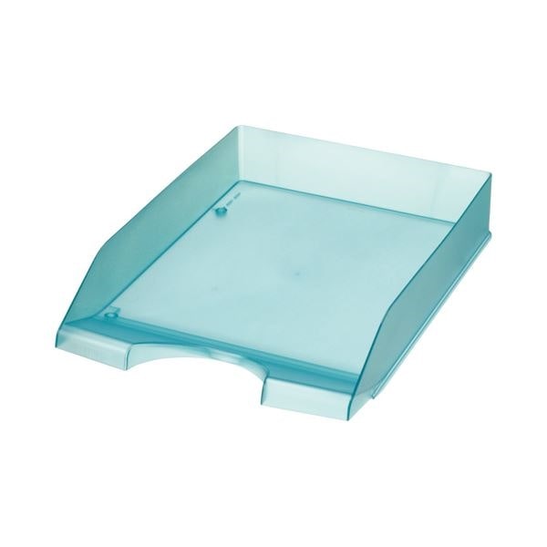 クルーズ スケルトンカラーレタートレーA4タテ ブルー LT-500BL 1セット(3個) 5セット