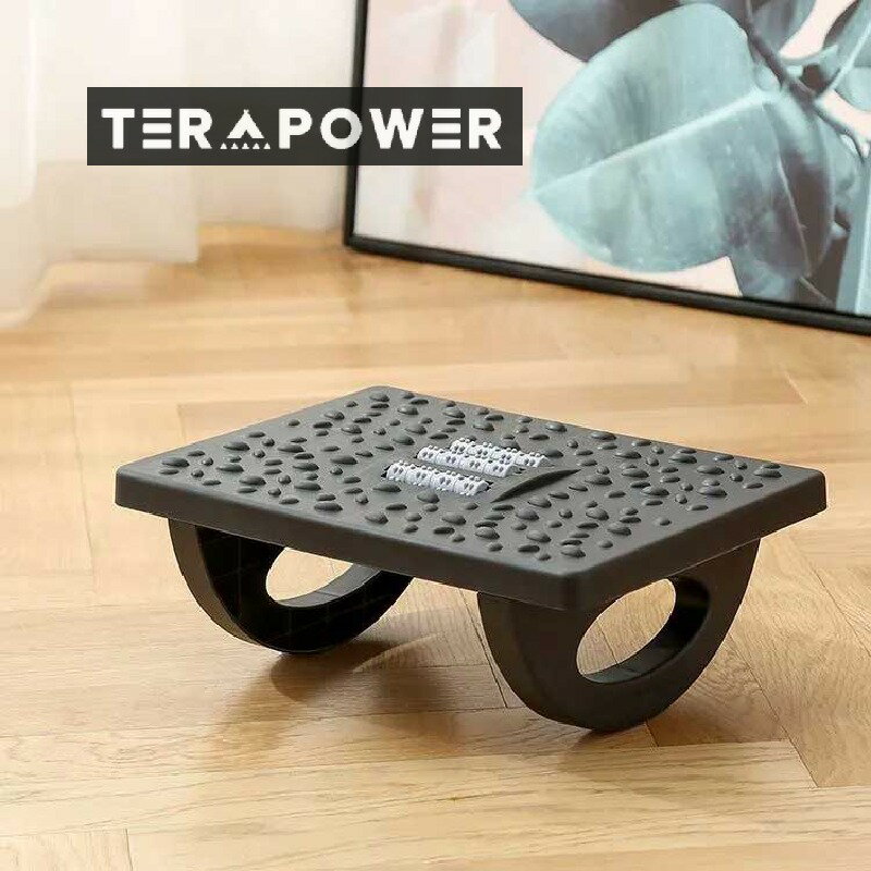 フットレスト デスク下 足置き台 マッサージローラー付き 0スウィング 角度調整可能 斜め 滑り止め 足..