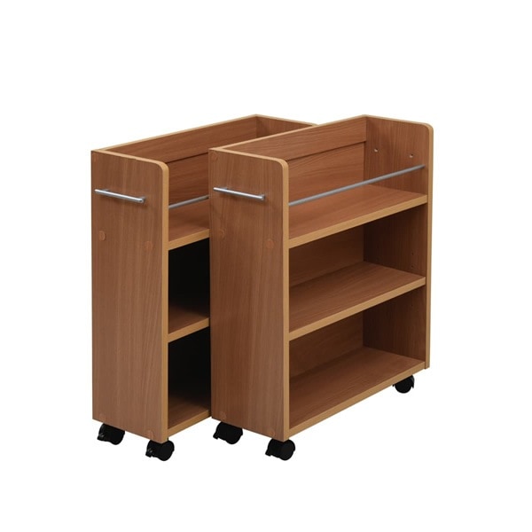 JKプラン クローゼット 収納 ラック 2個セット （1個あたり）幅19.5 奥行58.5 高さ65.5 ナチュラル