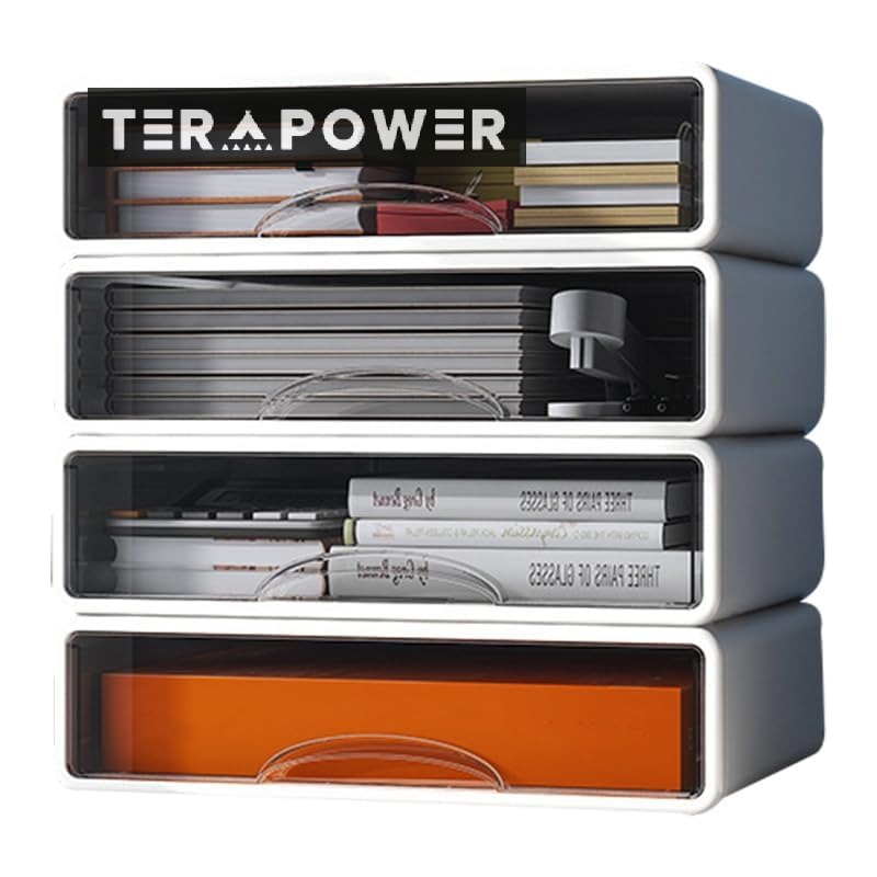 小物入れ 引き出し レターケース a5 書類ケース 卓上収納ケース 収納ケース デスクステーショナリー引き出し収納ボックス 書類入れ 引き出し 卓上収納 文房具 収納 小物入れ 防塵・防水・汚れに強い (グループ1) (4つの大金)