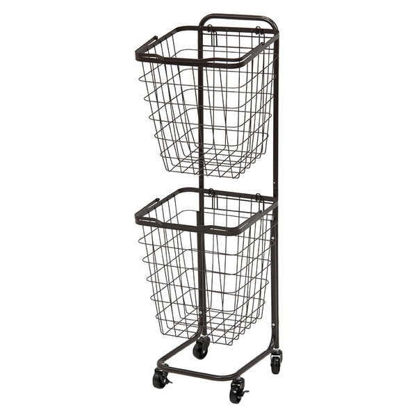 ランドリーラック ダークブラウン メーカ