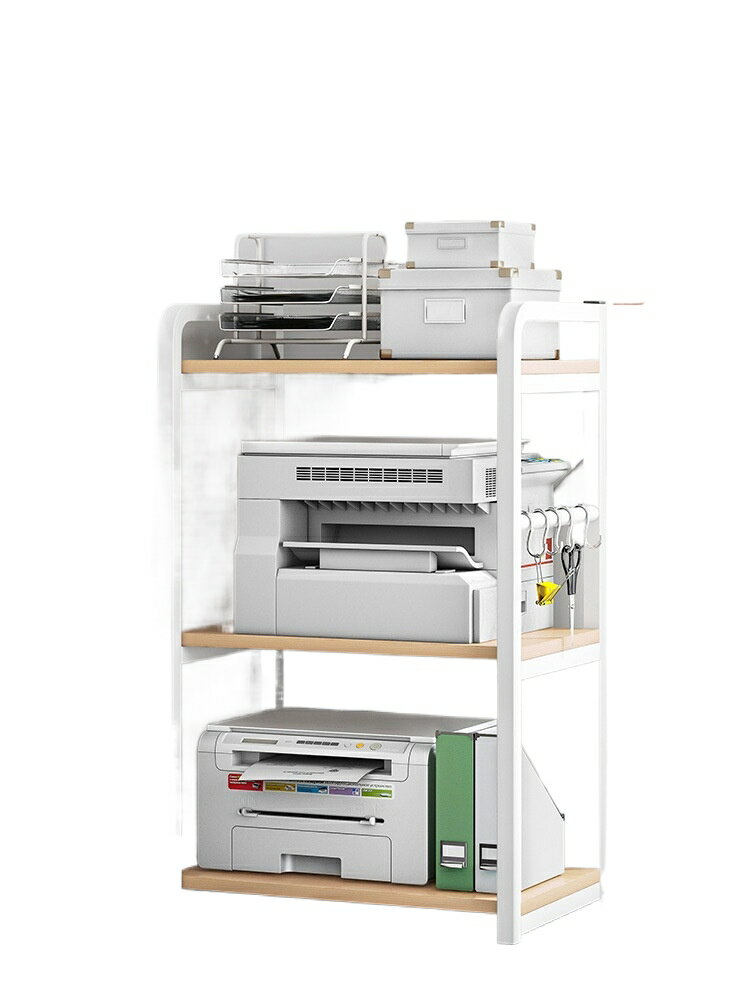 プリンターラック床置き多層多機能収納ラックアイアンリビングルームオフィス壁収納ラック