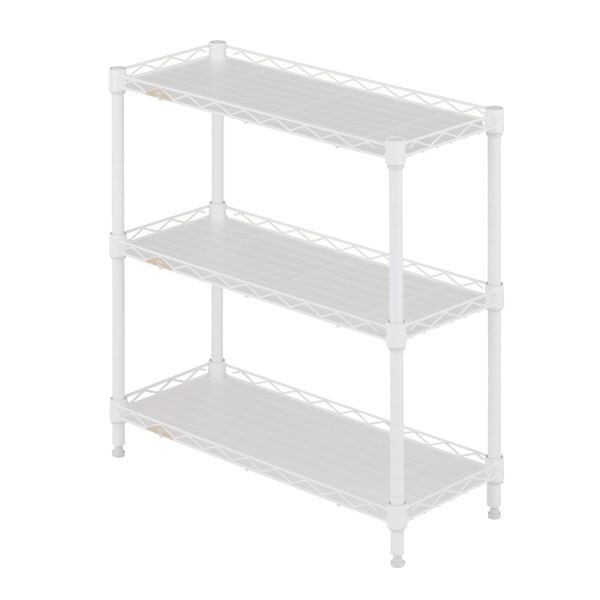 ドウシシャ ルミナスラテ 隙間ラック2560 3段 WH ホワイト