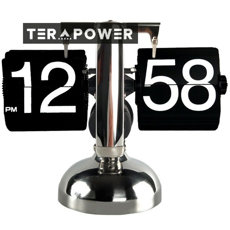 フドク フリップ回転式時計 時計 大型 フリップ 置き掛け兼用 置き時計 掛け時計 ロ 時計 おしゃれ 入学 新築祝い(3)