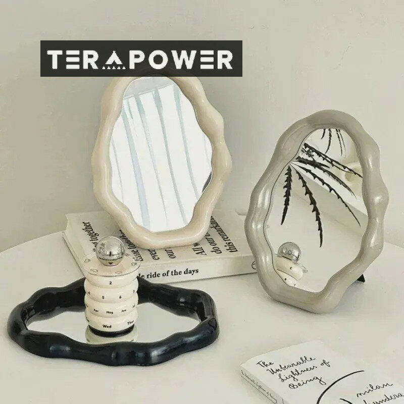 アクセサリートレイ トレー 卓上ミラー 鏡 韓国インテリア ブラック モノトーン 小物入れ プレート おしゃれ かわいい