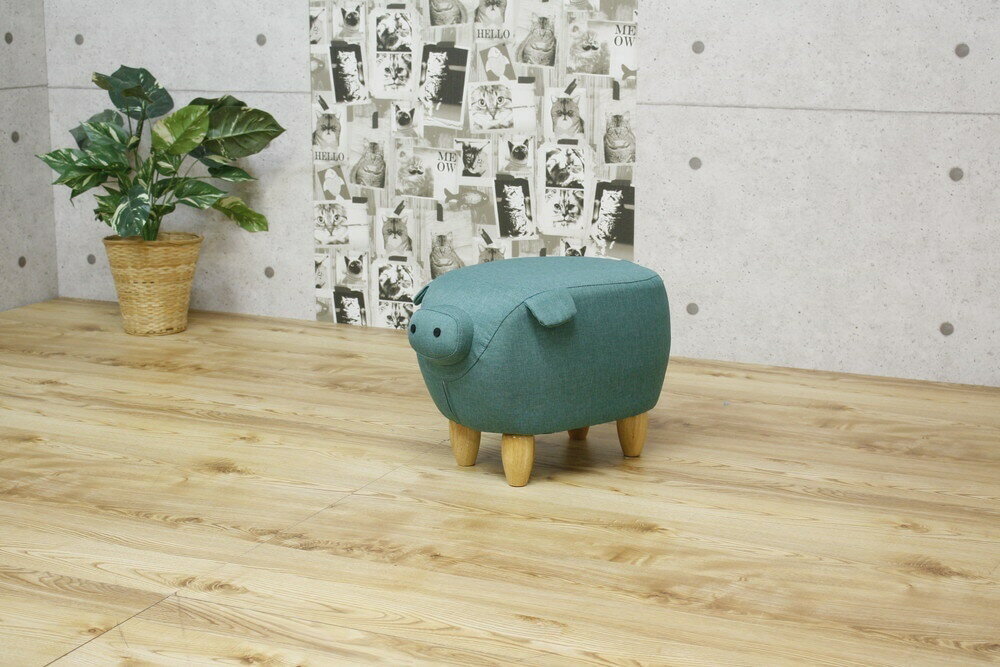 アニマルスツール 動物の形をしたキュートな椅子 GR ST-11 ピッグ グリーン